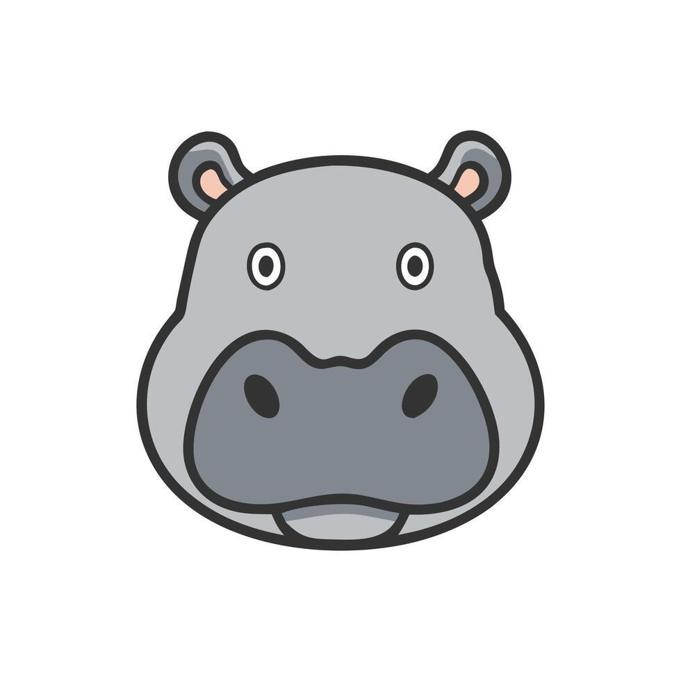 Stylish Hippopotamus Illustration vector