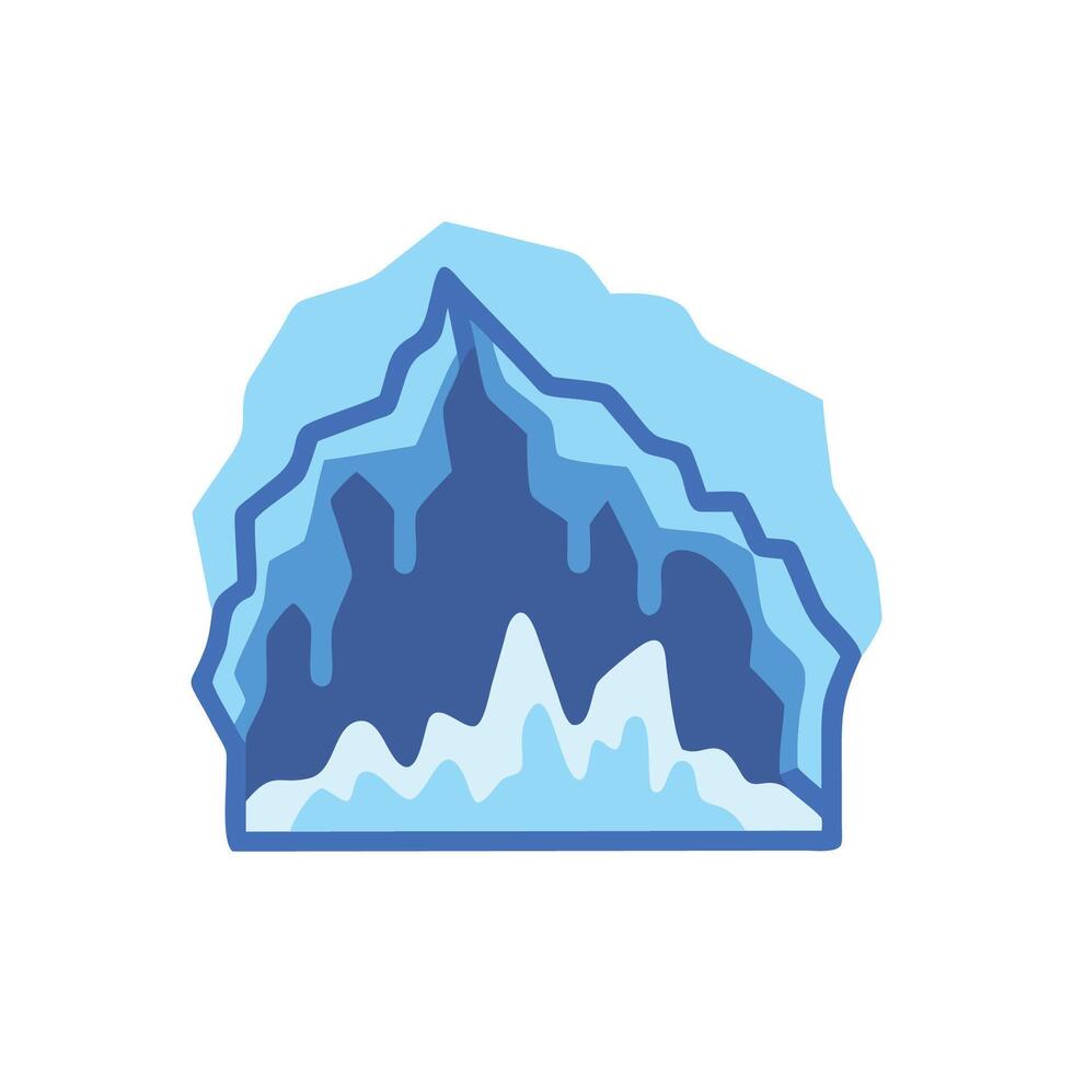 Stunning Ice Cave with Glacial Beauty vector