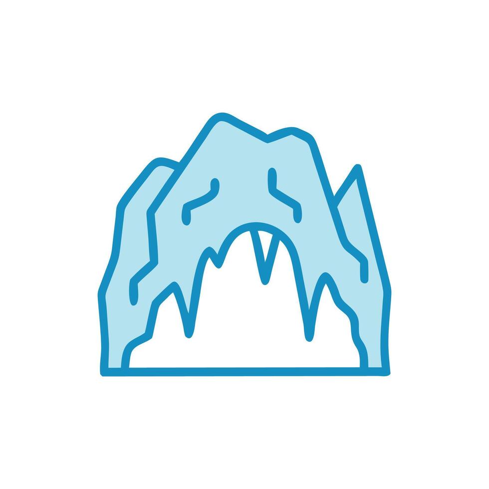 Captivating Ice Cave Scene Illustration vector