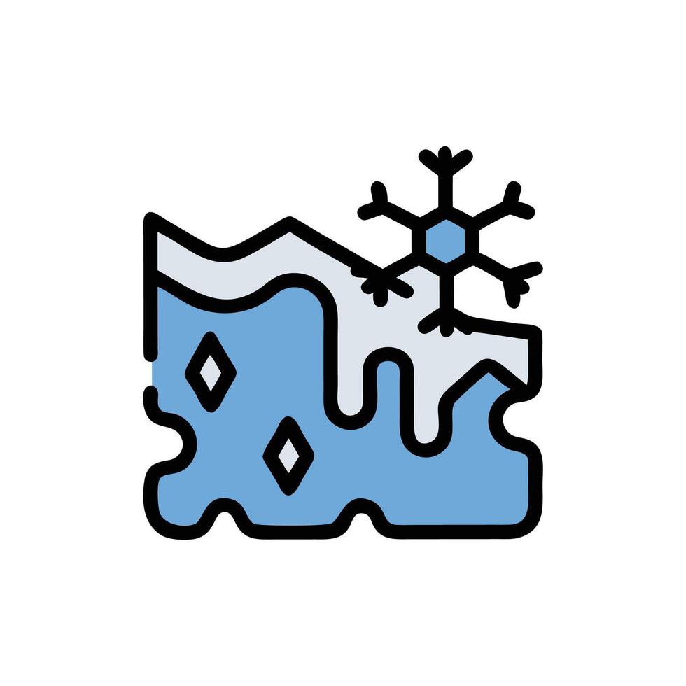 Elegant Ice Flow in Nature Illustration vector