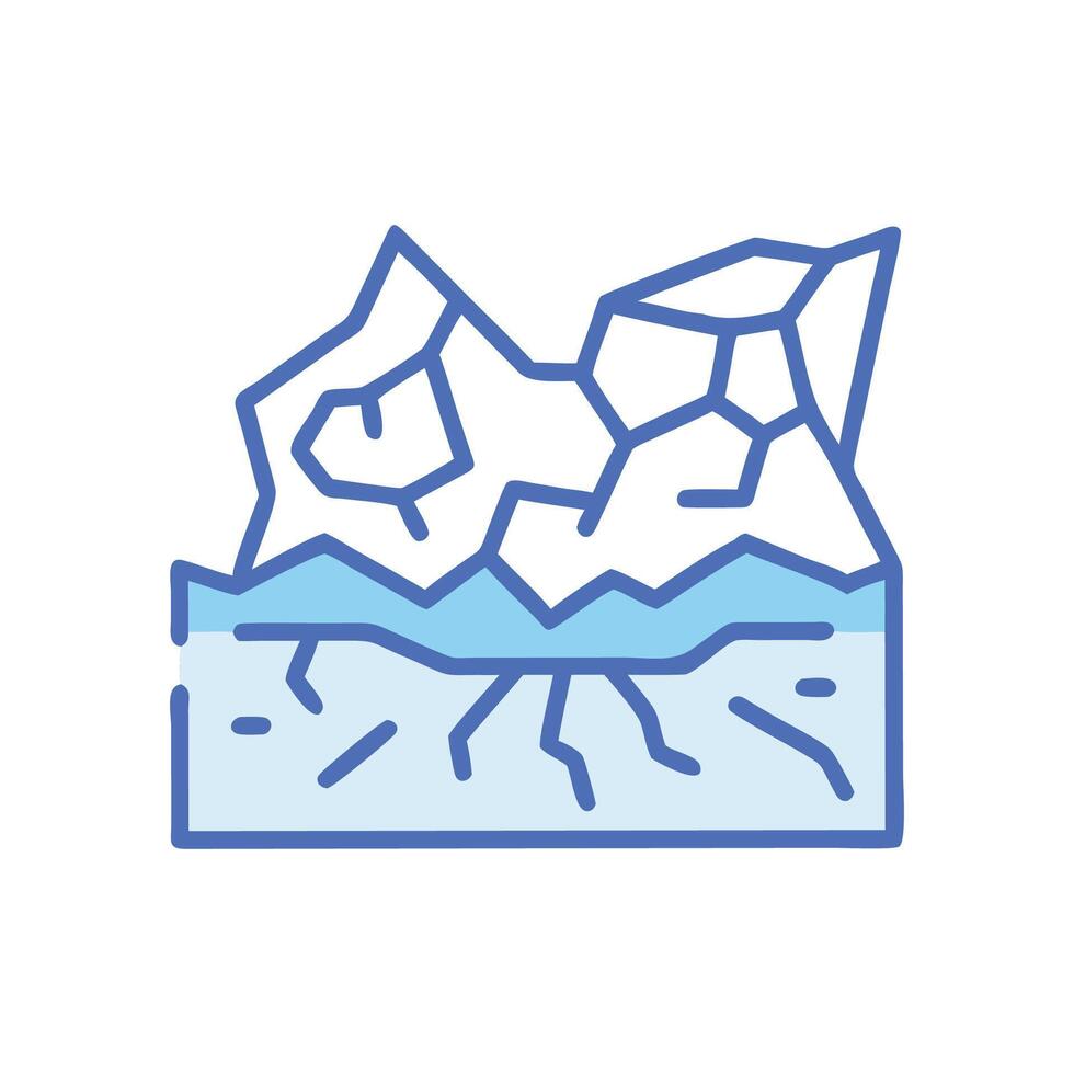 Stunning Ice Sheet on Horizon vector