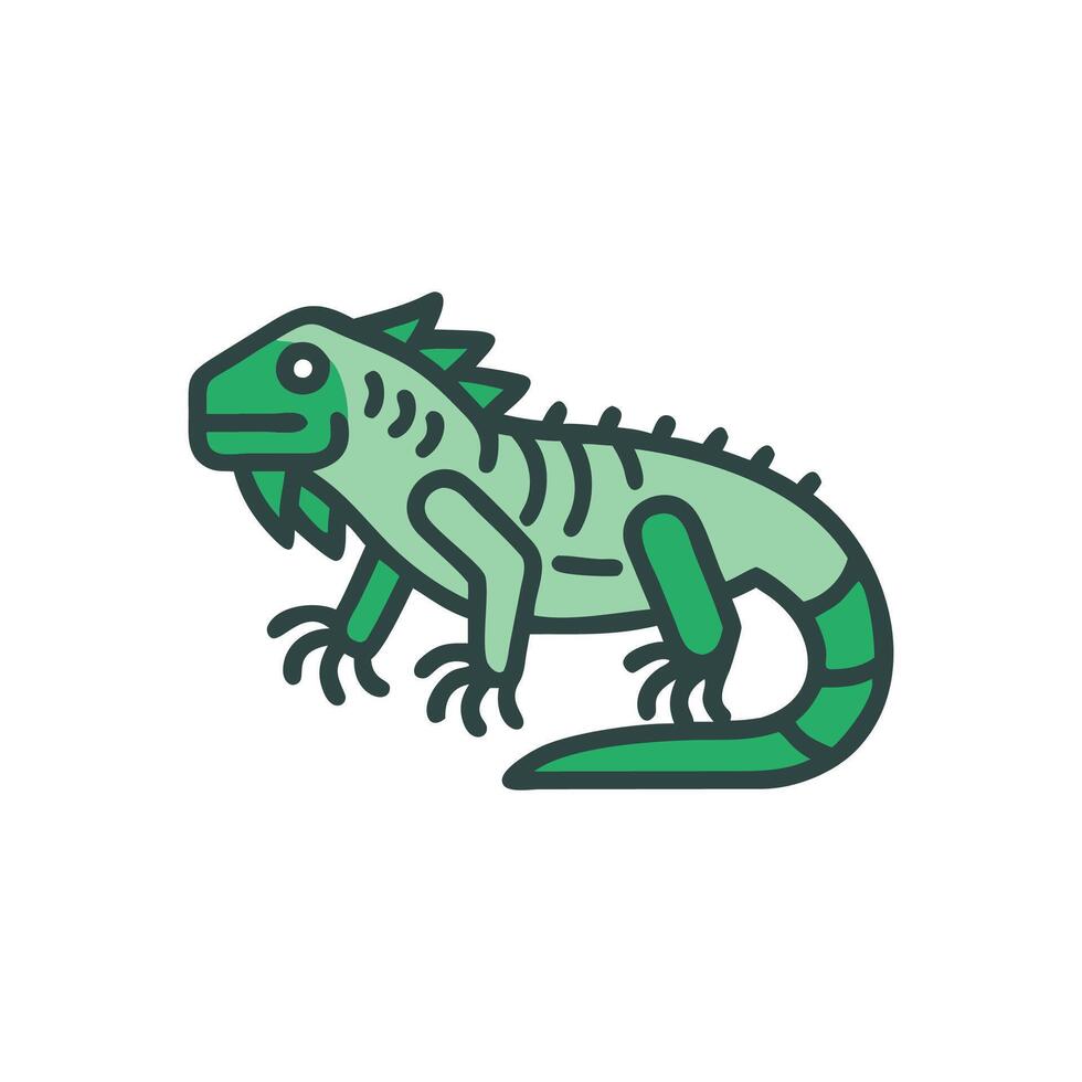 Captivating Iguana Illustration in Nature vector