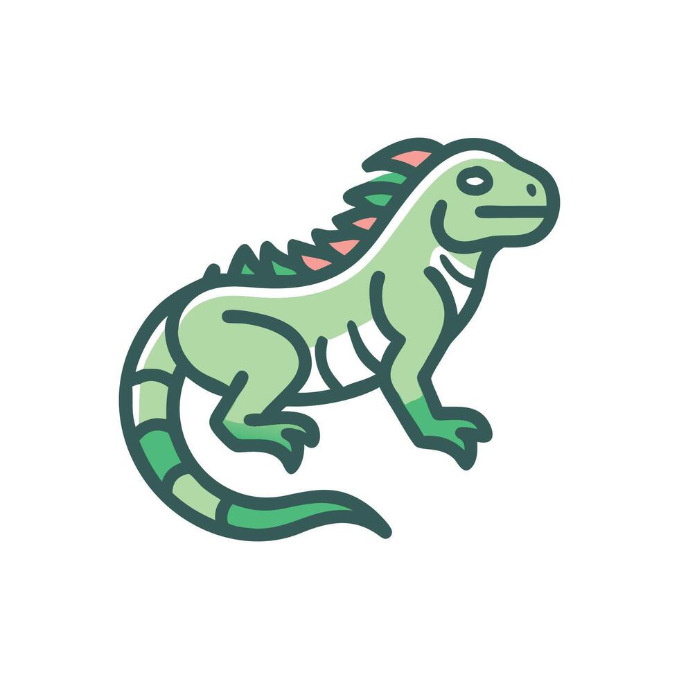 Vibrant Iguana in Natural Habitat vector