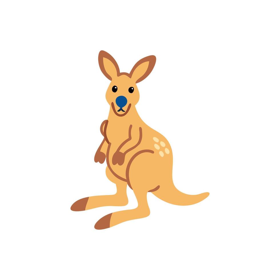 Dynamic Kangaroo in Natural Habitat vector