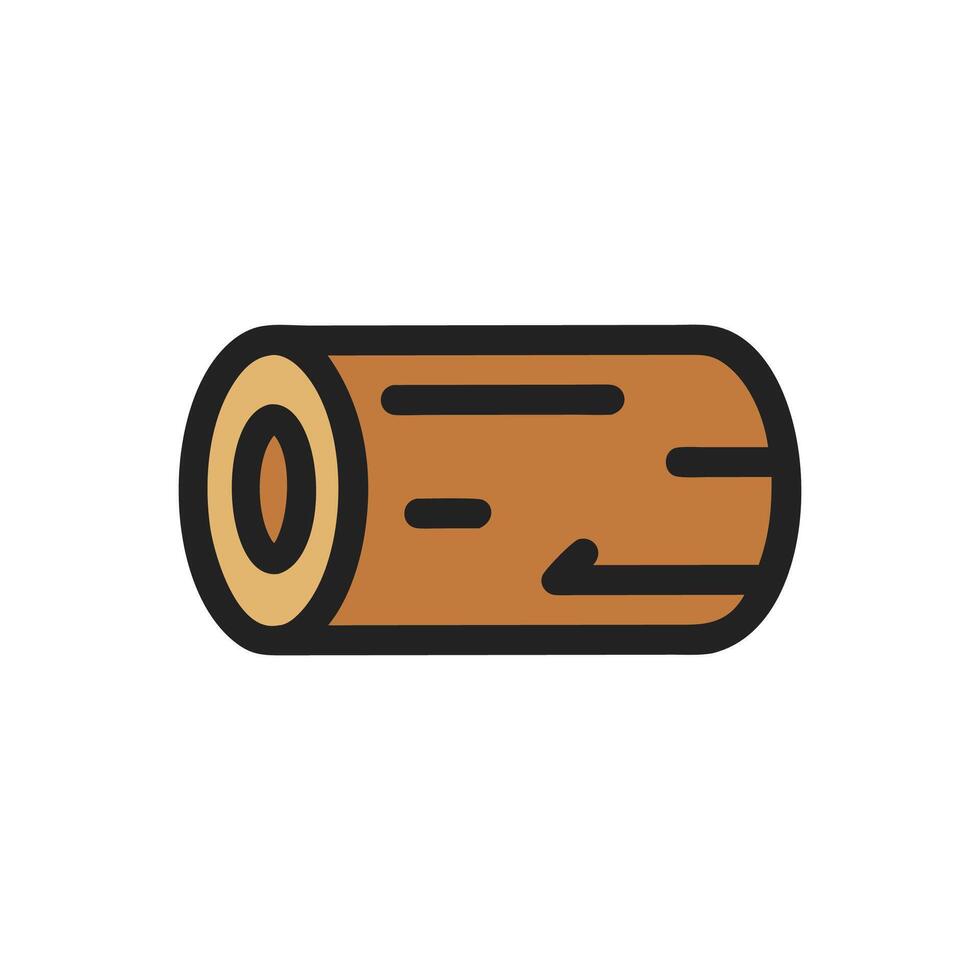 Rustic Log in Forest Environment vector