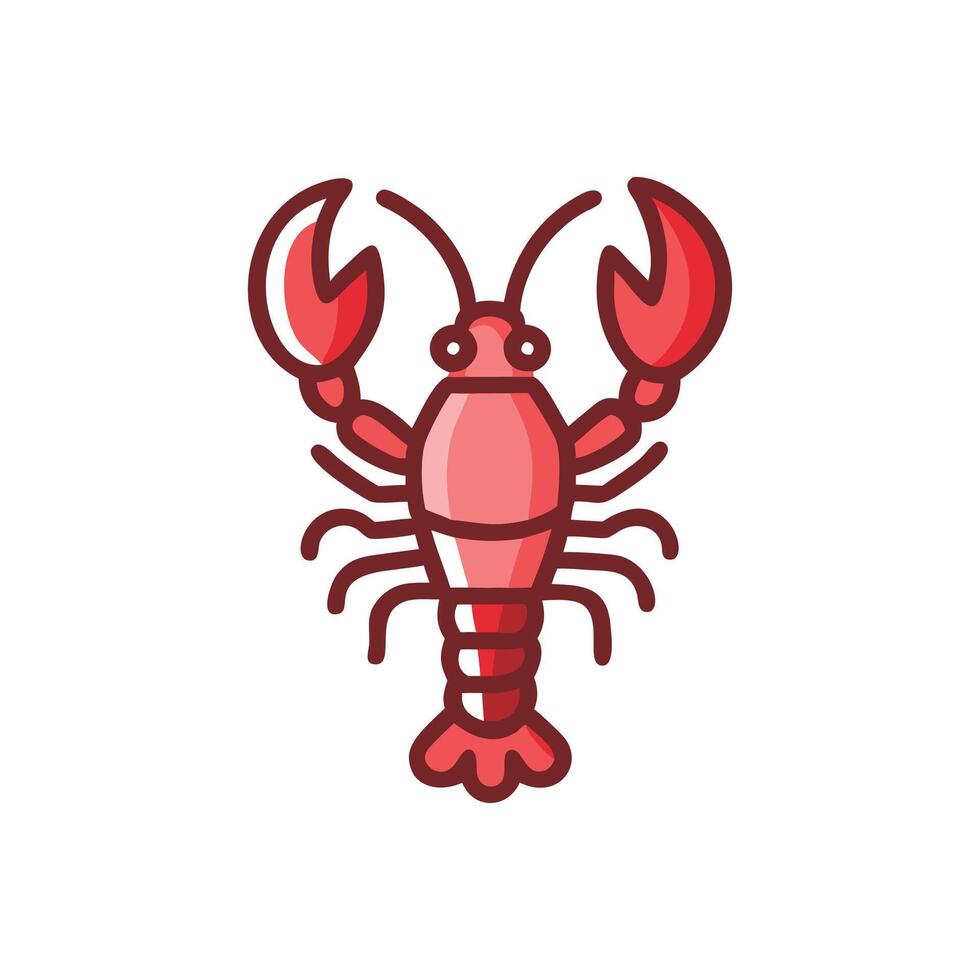 Artistic Lobster Illustration in Marine Setting vector