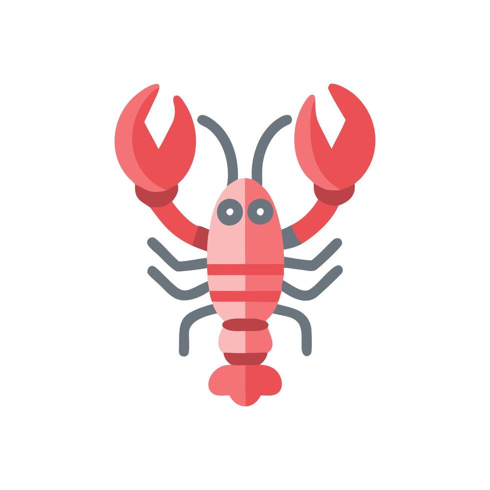 Vibrant Lobster Among Coral Reefs vector