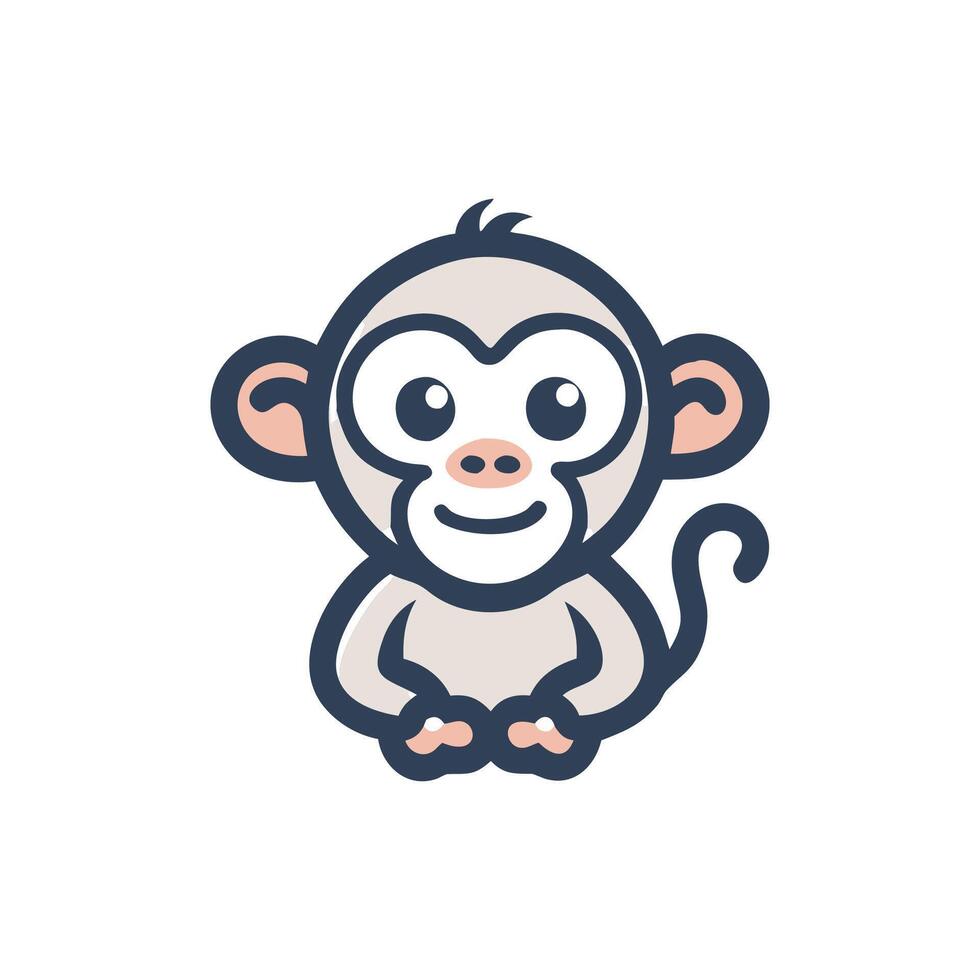 Playful Monkey Design for Nature Lovers vector