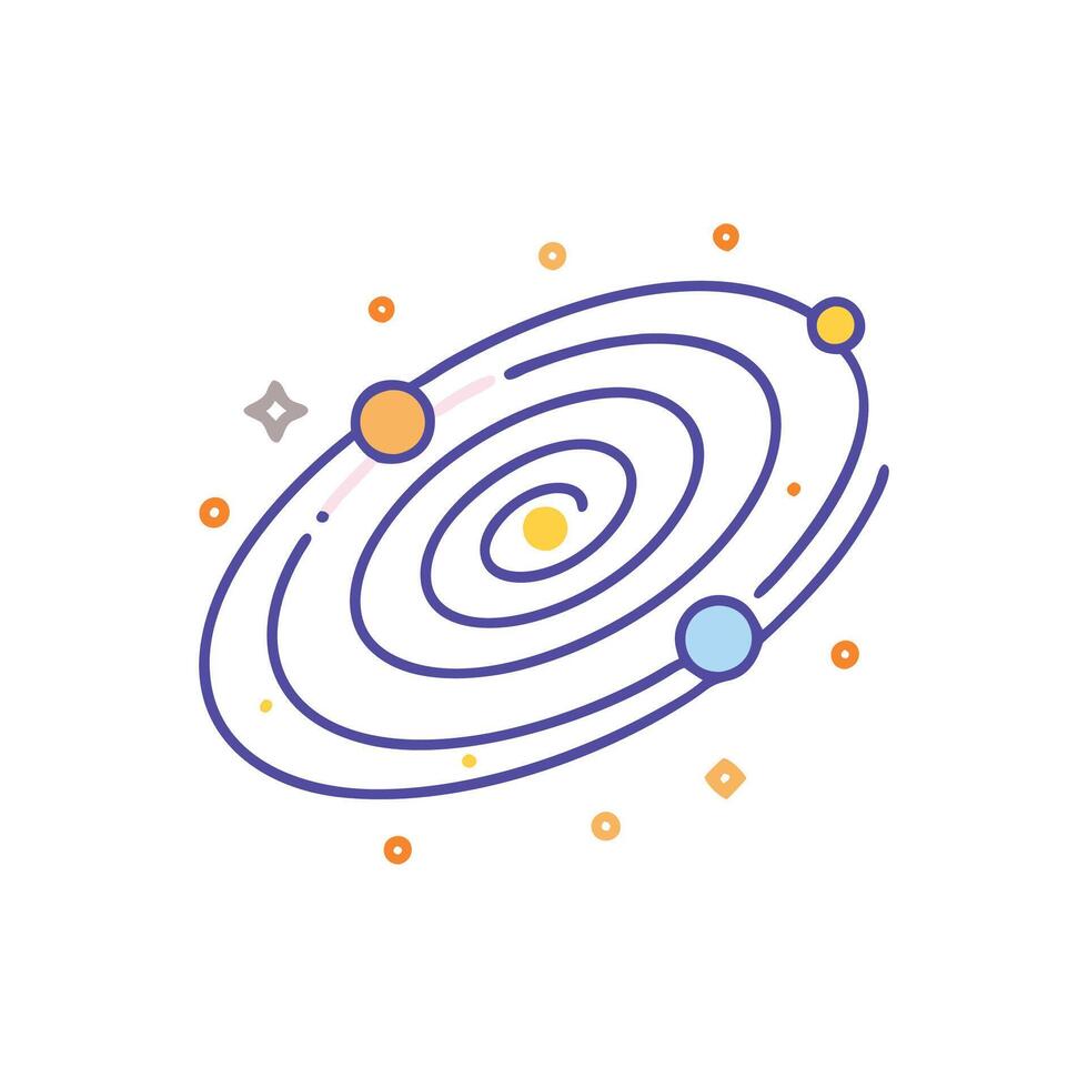 Artistic Milky Way Illustration in Nature vector