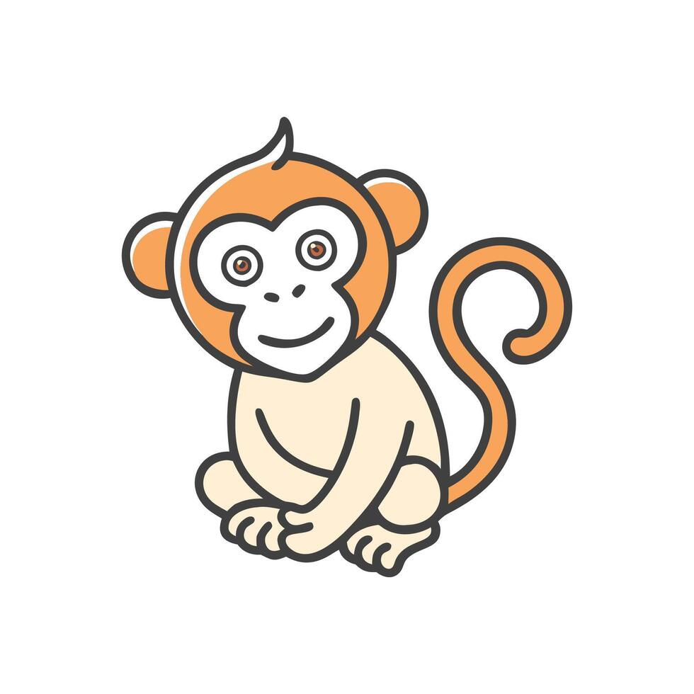Charming Monkey Illustration for Kids vector