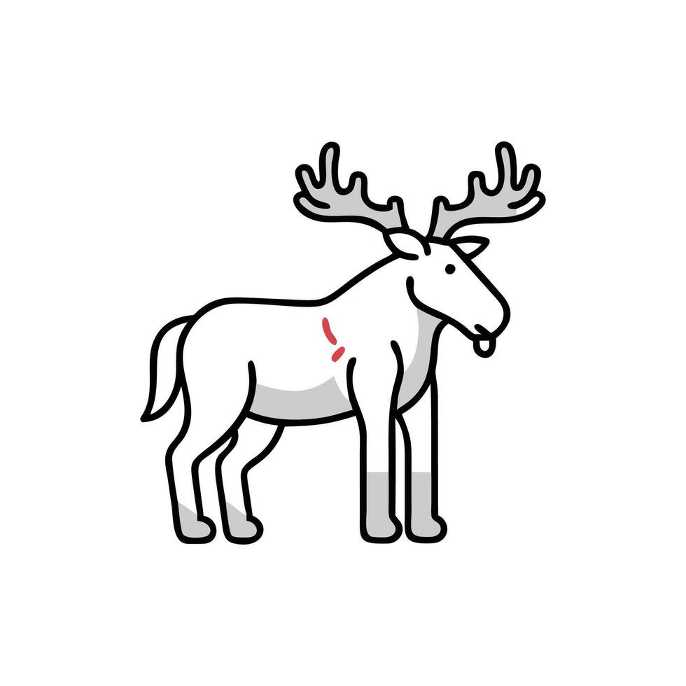 Charming Moose in Wilderness Setting vector