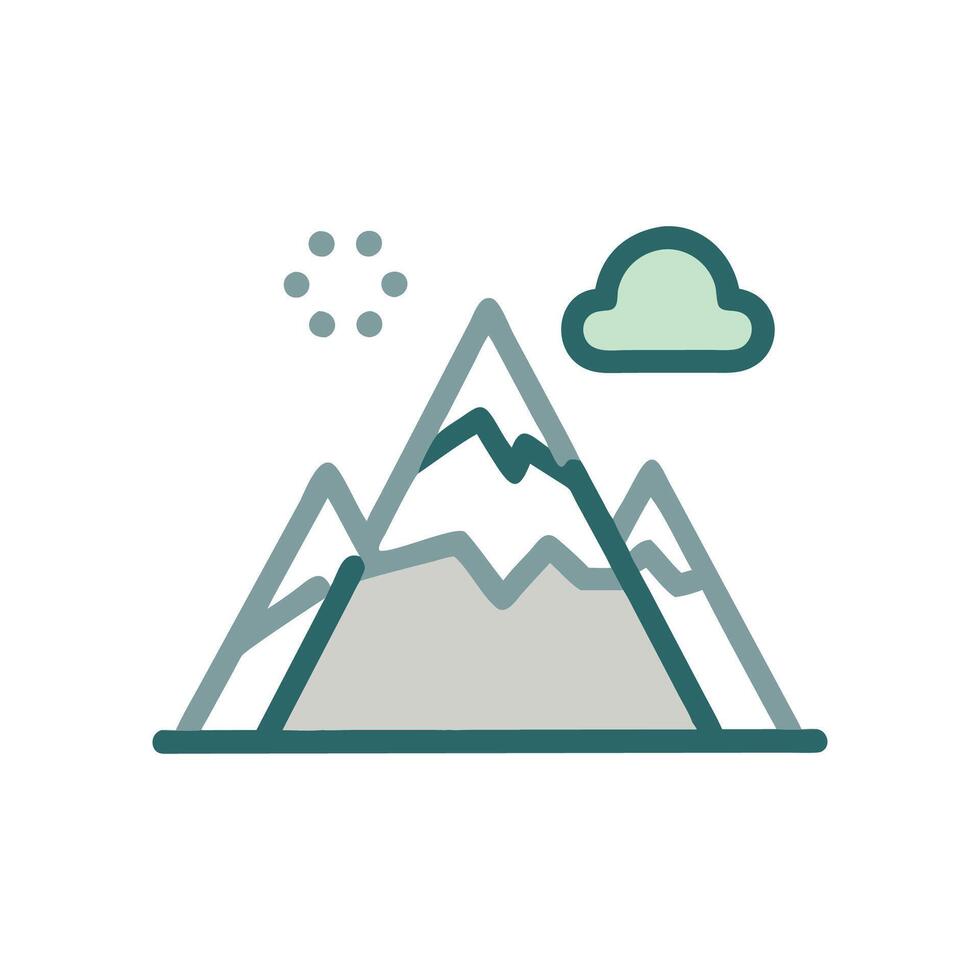 Serene Mountain Range at Dusk vector