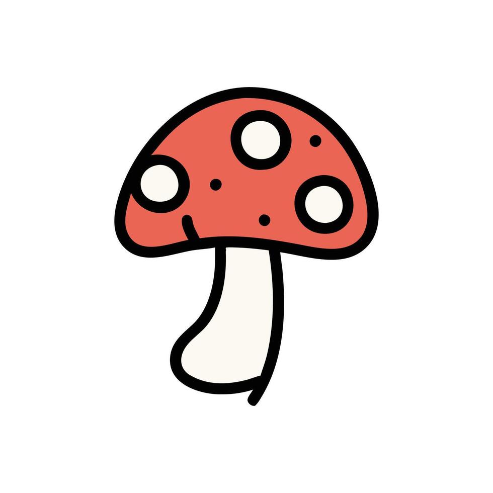 Colorful Mushroom in Forest vector