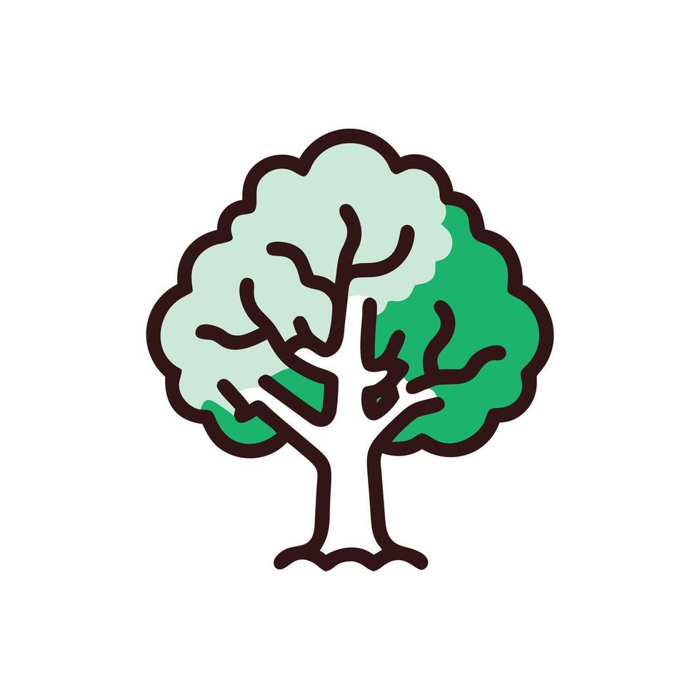 Majestic Oak Tree in a Clearing vector