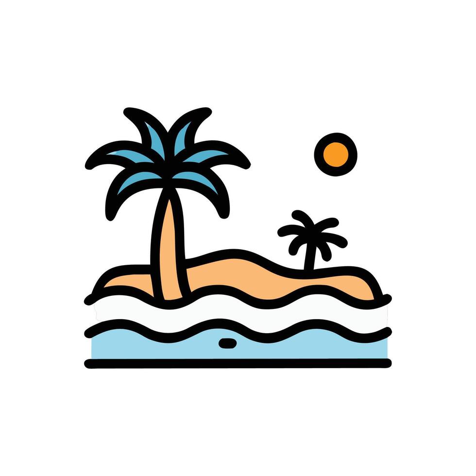 Vibrant Oasis with Clear Water vector