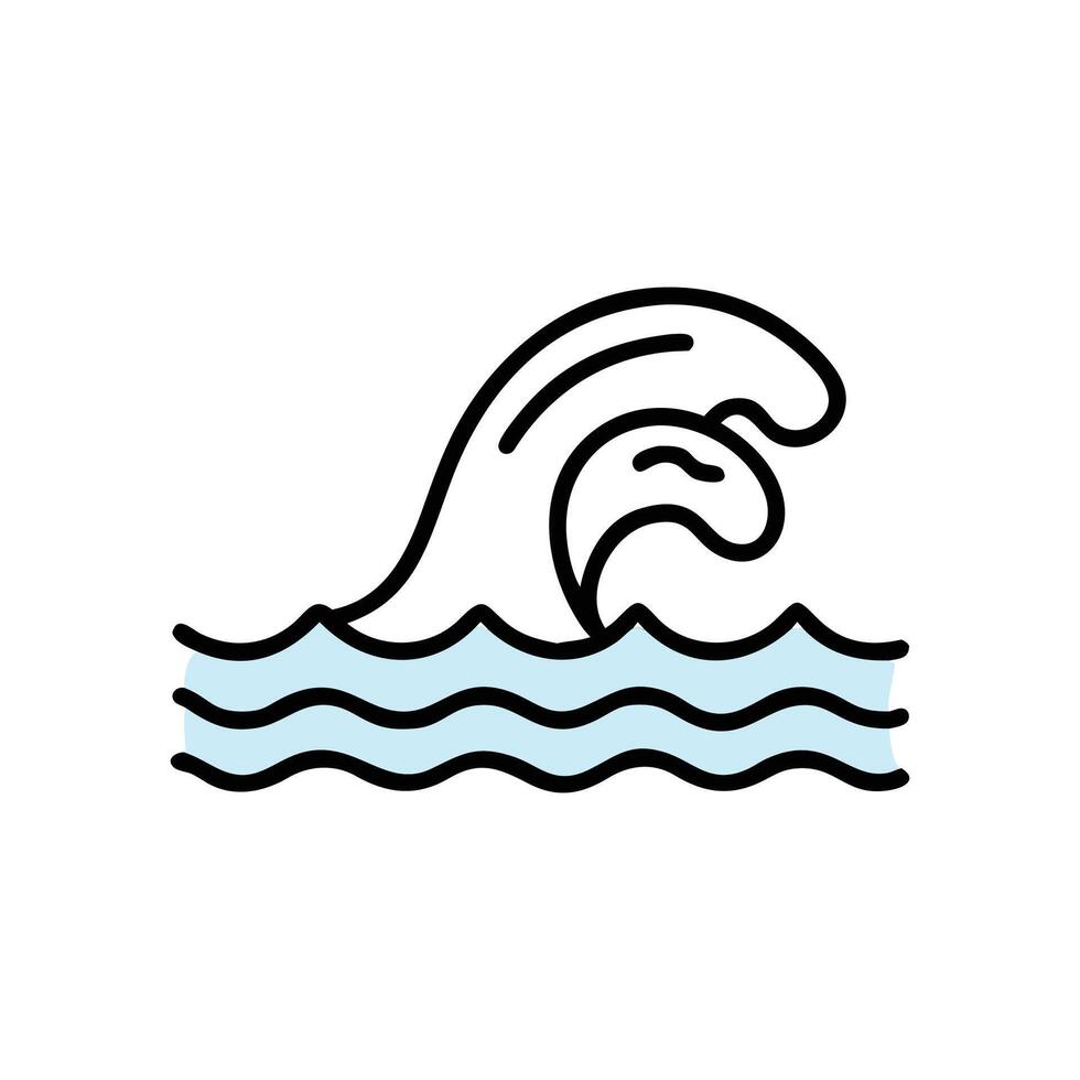 Vibrant Ocean Wave in Motion vector