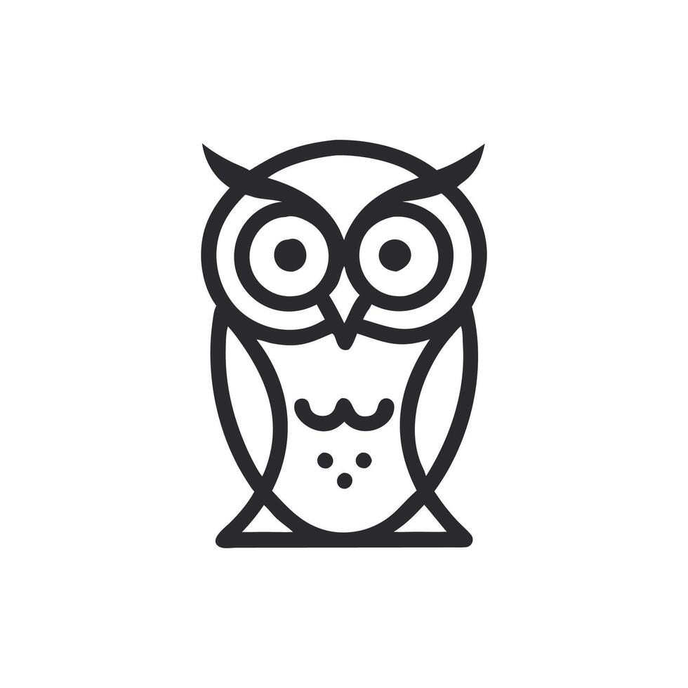 Playful Owl Among the Trees vector