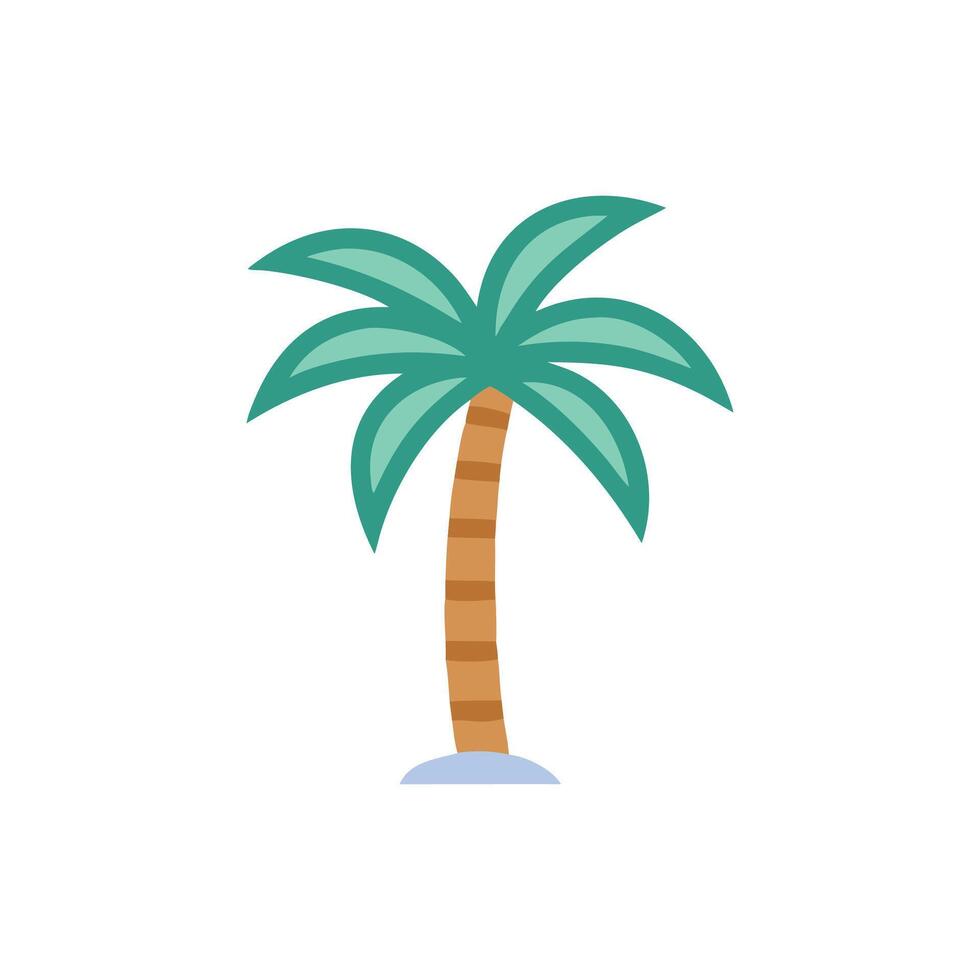 Lush Palm Tree in Tropical Paradise vector