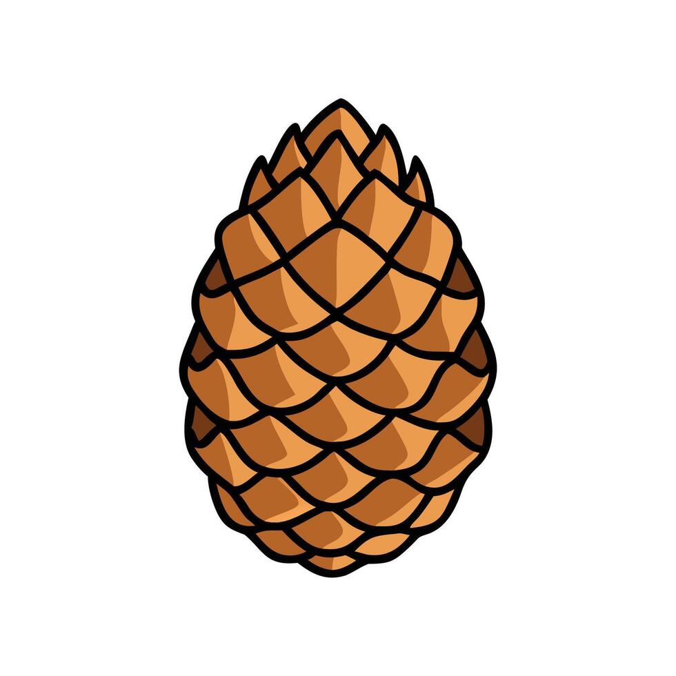 Charming Pine Cone in Natural Setting vector