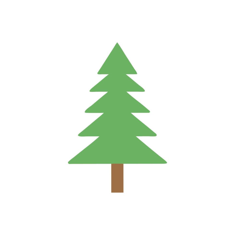 Majestic Pine Tree in Serene Landscape vector