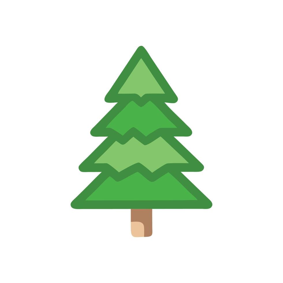 Unique Pine Tree Illustration for EcoDesigns vector