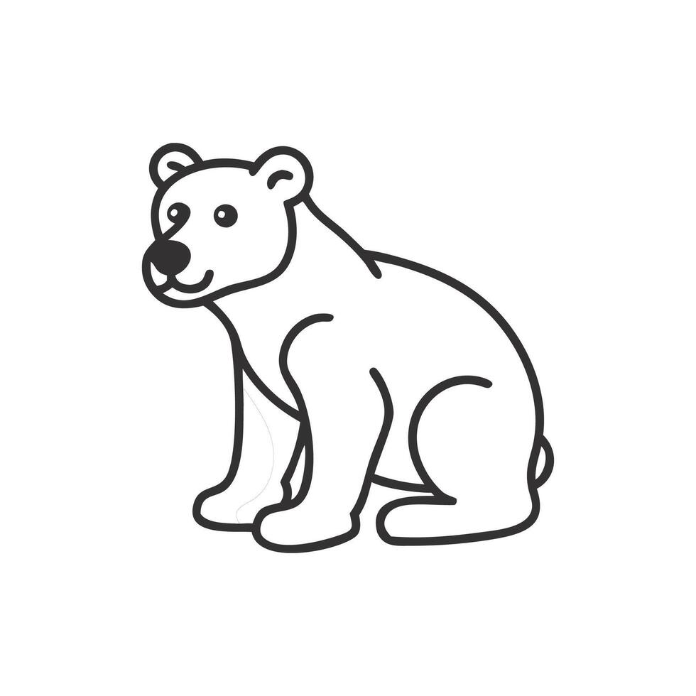 Majestic Polar Bear on Frozen Landscape vector