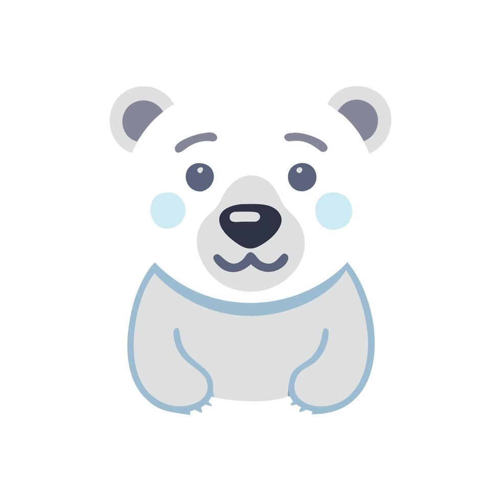 Unique Polar Bear in Icy Habitat vector