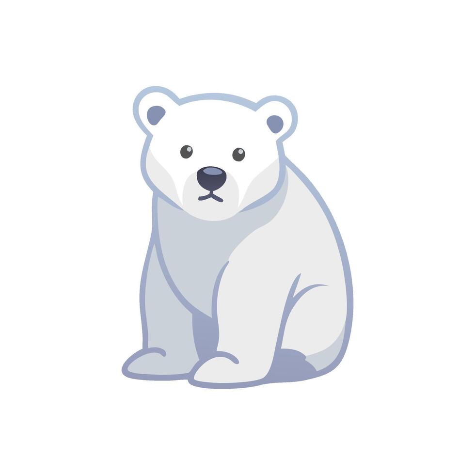 Unique Polar Bear Illustration for Wildlife Themes vector
