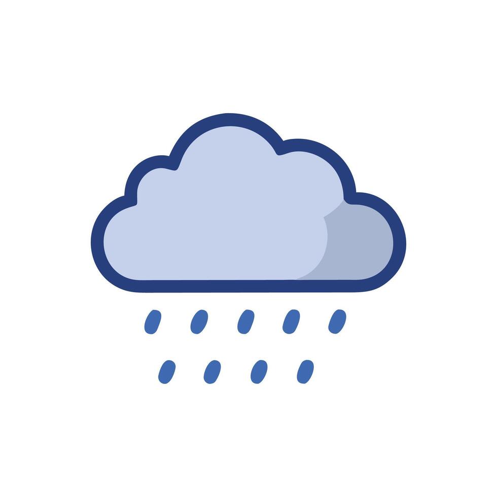 Majestic Rain Cloud Passing Over Hills vector
