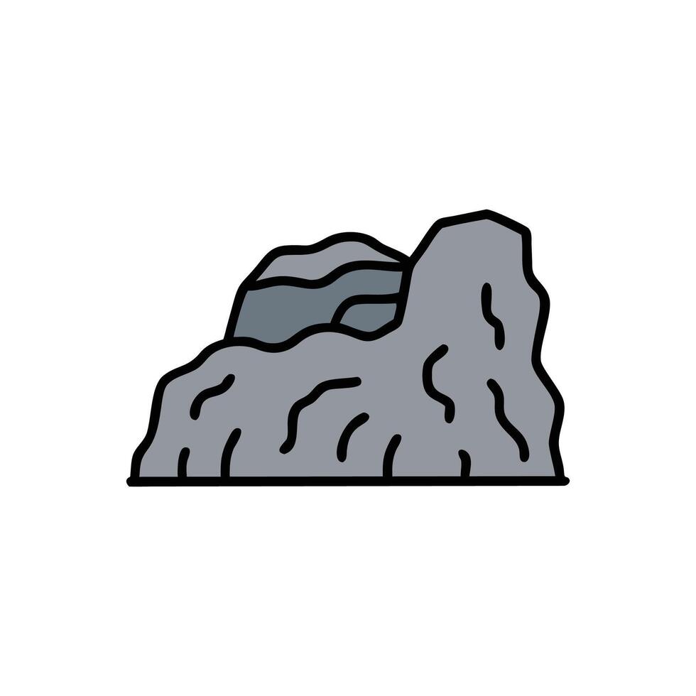 Majestic Rock Formation in Desert vector