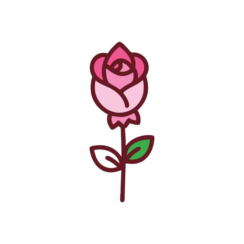 Beautiful Rose Blooming in Garden vector