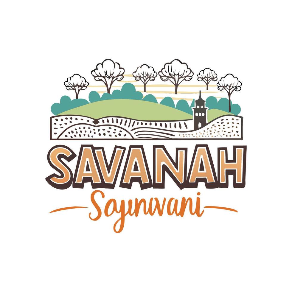 the logo for savannah vector