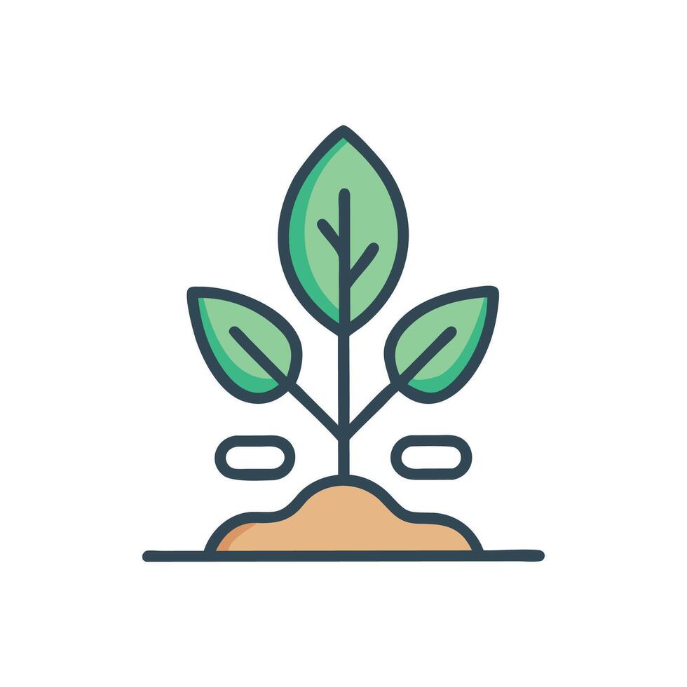Unique Sapling Illustration for EcoDesigns vector
