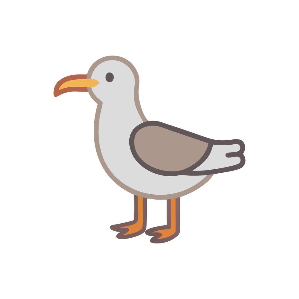 Unique Seagull Illustration for Beach Art vector