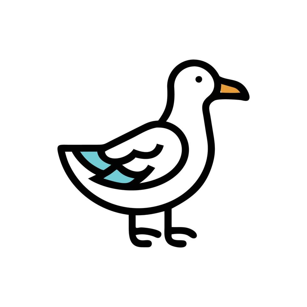 Unique Seagull Illustration for Coastal Art vector