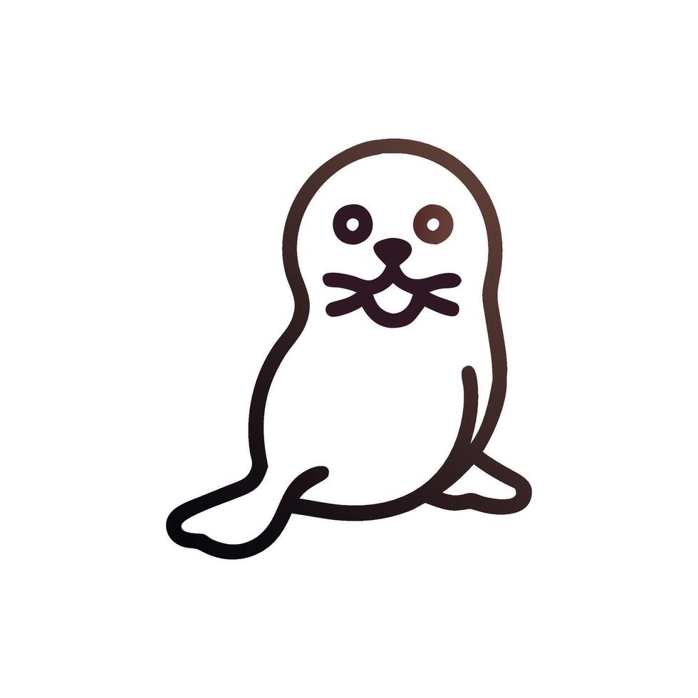 Unique Seal Illustration for Marine Art vector