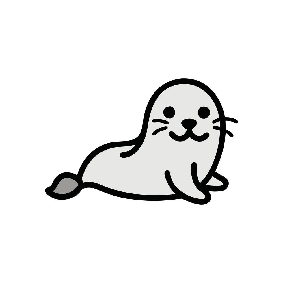 Playful Seal Swimming in Ocean vector