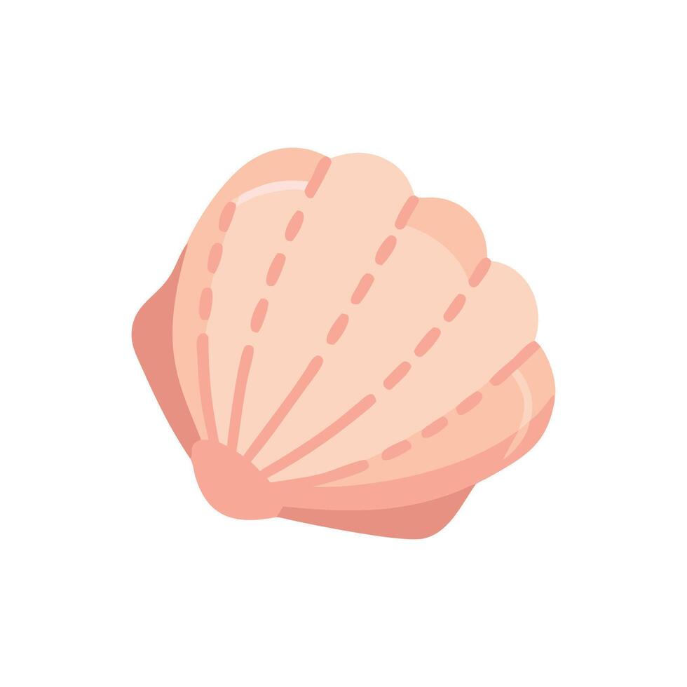 Unique Seashell Illustration for Coastal Art vector