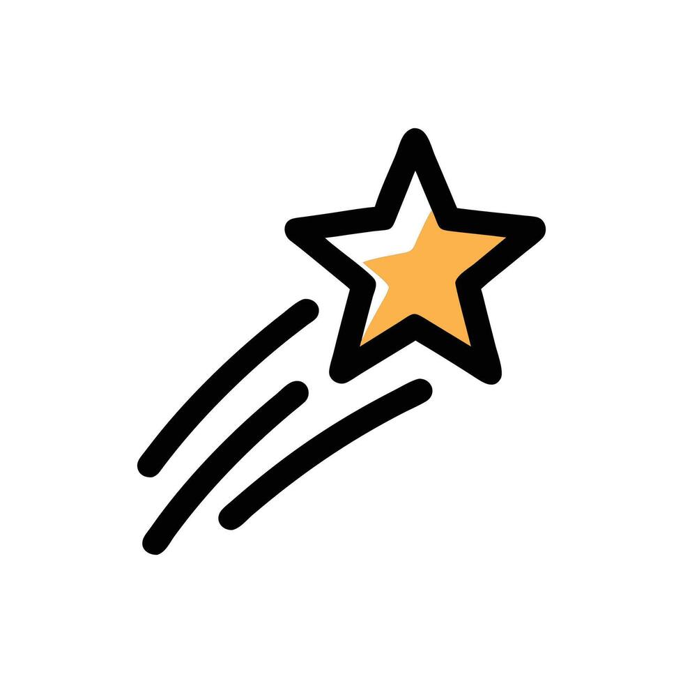 Majestic Shooting Star in the Cosmos vector