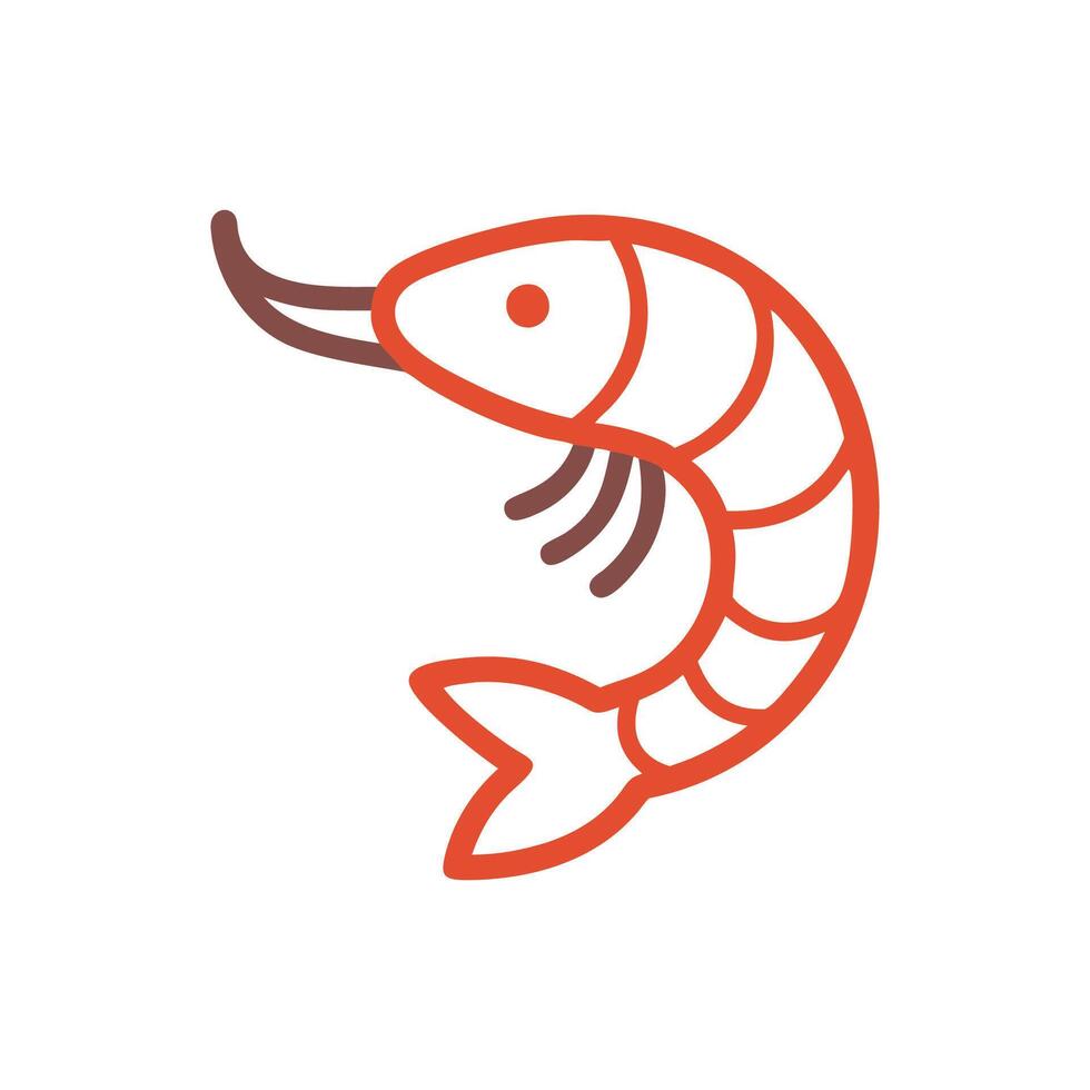 Charming Shrimp in Marine Environment vector
