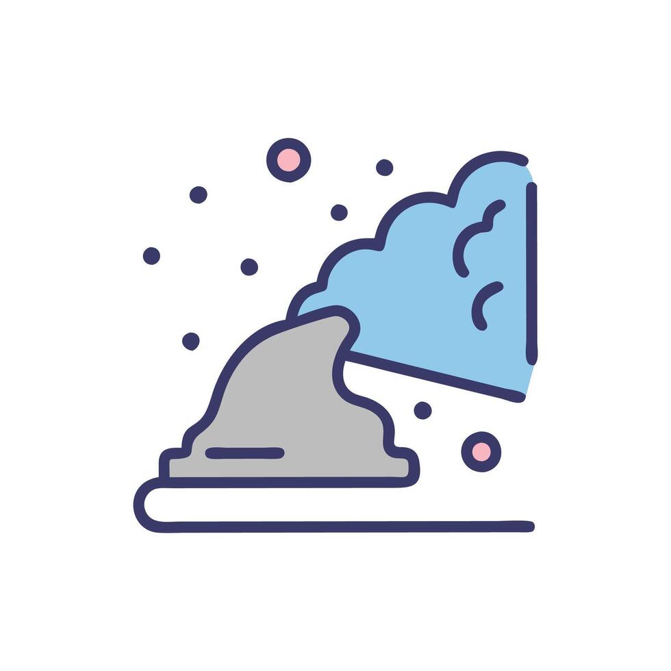 Beautiful Snow Drift in Winter Landscape vector