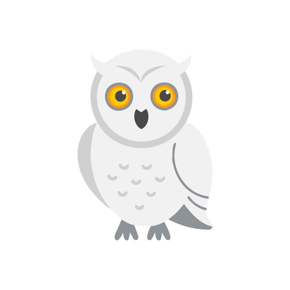 Majestic Snow Owl in Winter Landscape vector