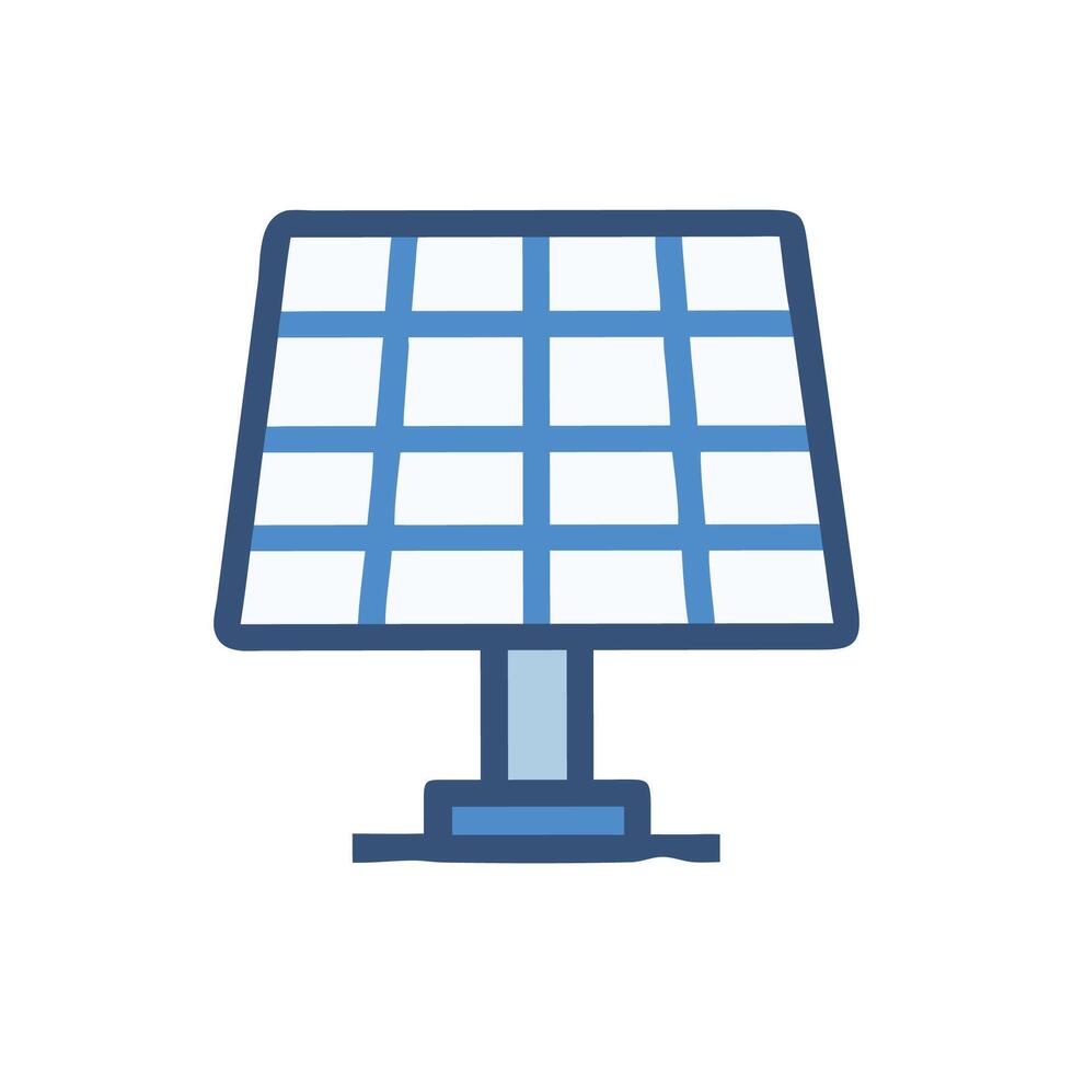 Charming Solar Panels in Urban Setting vector