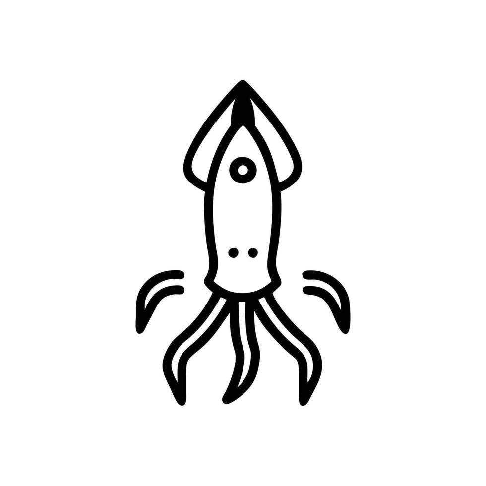 Playful Squid in Tropical Waters vector
