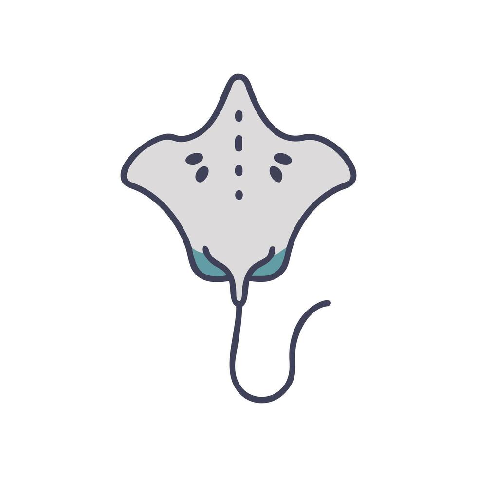 Majestic Stingray Gliding Through Ocean vector