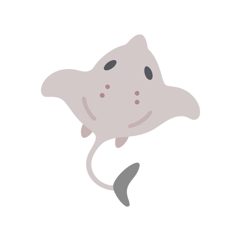 Playful Stingray in Tropical Waters vector
