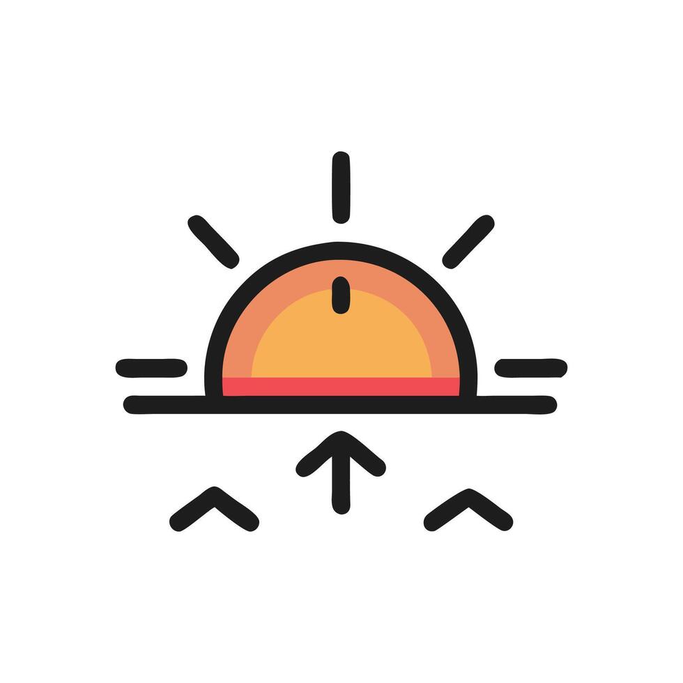 sunrise icon illustration vector