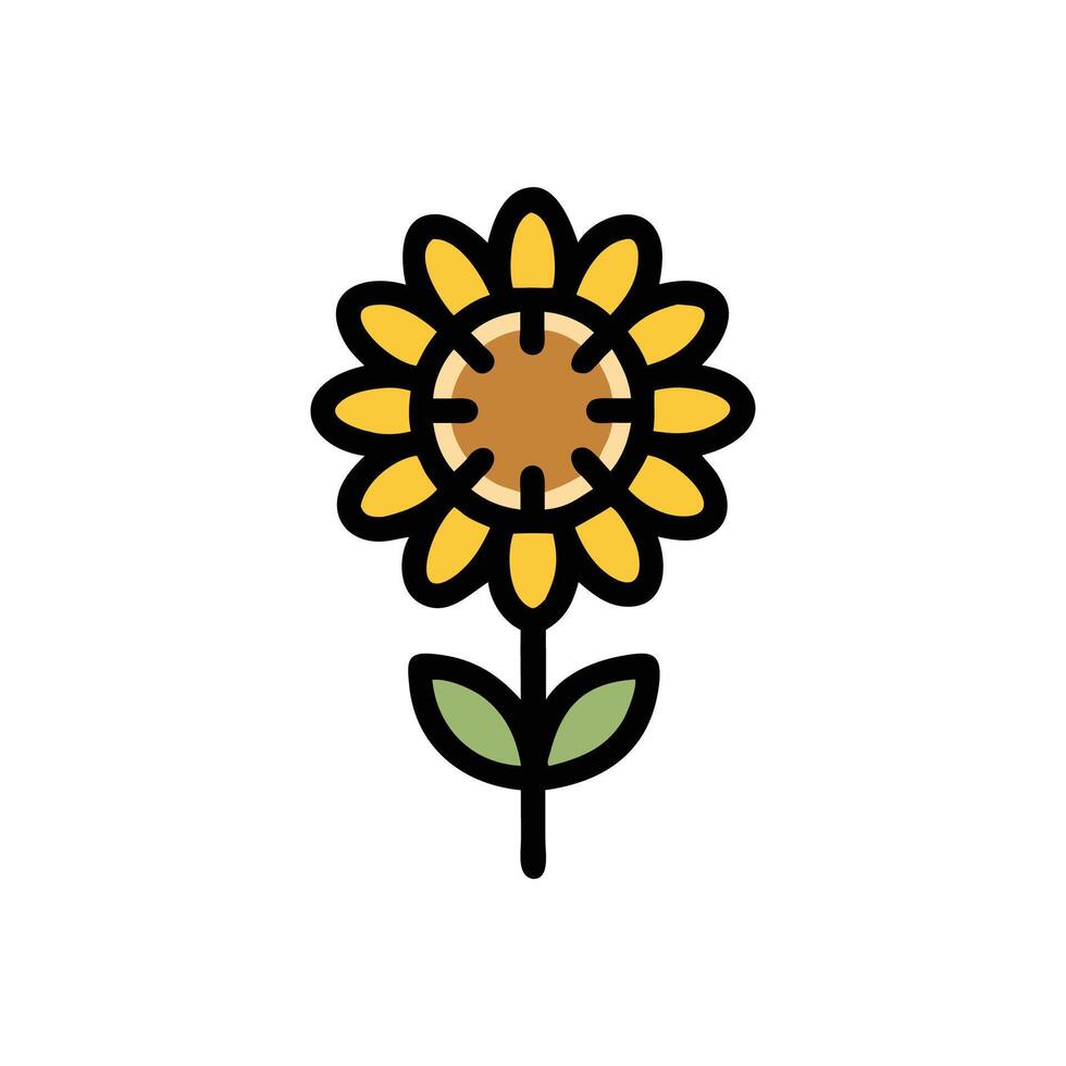 Unique Sunflower Illustration for Floral Art vector