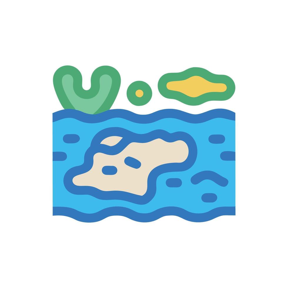 Majestic Tide Pool at Sunset vector