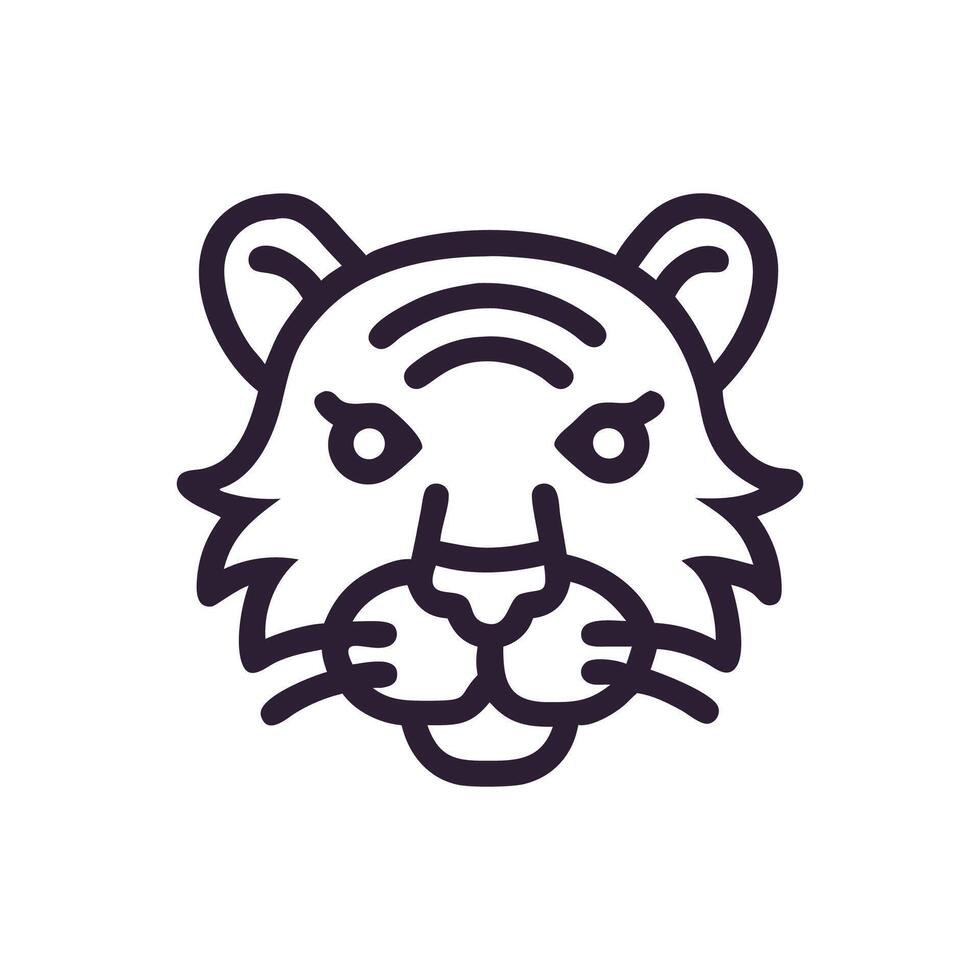 Unique Tiger Illustration for Wildlife Art vector